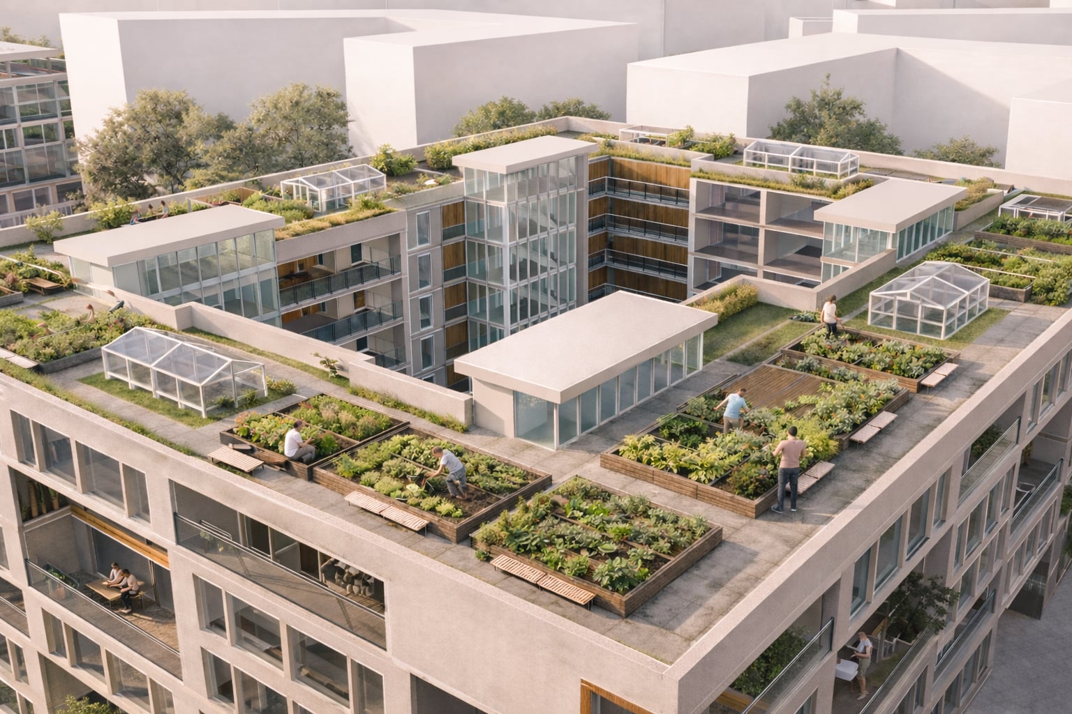Rooftop community gardens