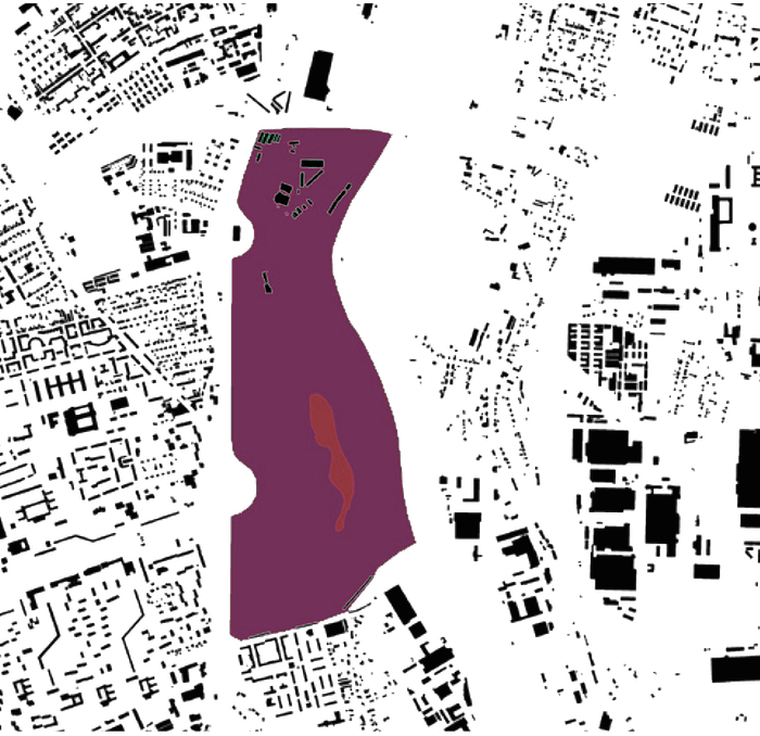 Site plan of the reclaimed slag heap in Ostrava